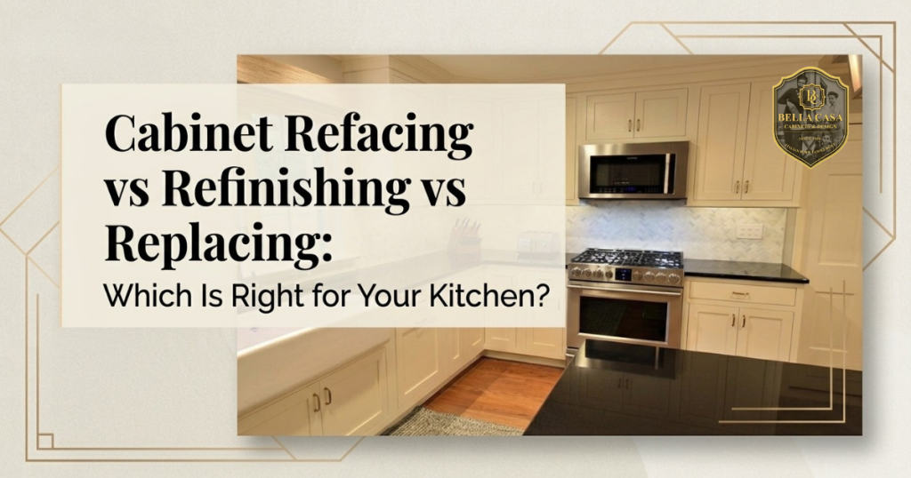 Cabinet Refacing vs Refinishing vs Replacing: Which Is Right for Your Kitchen?