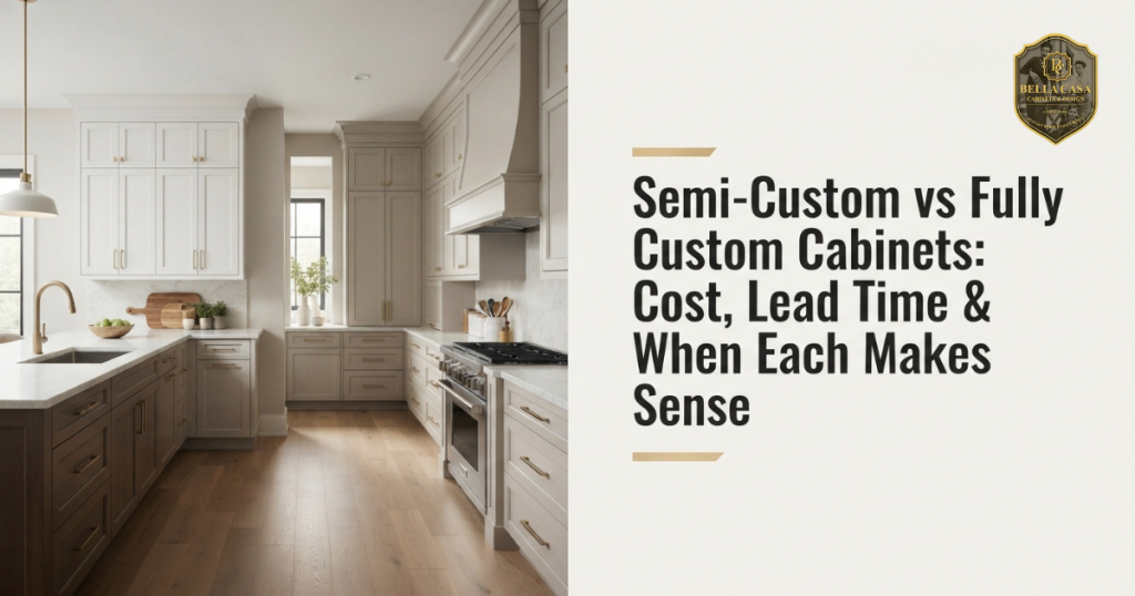 Semi-Custom vs Fully Custom Cabinets: Cost & Lead Time